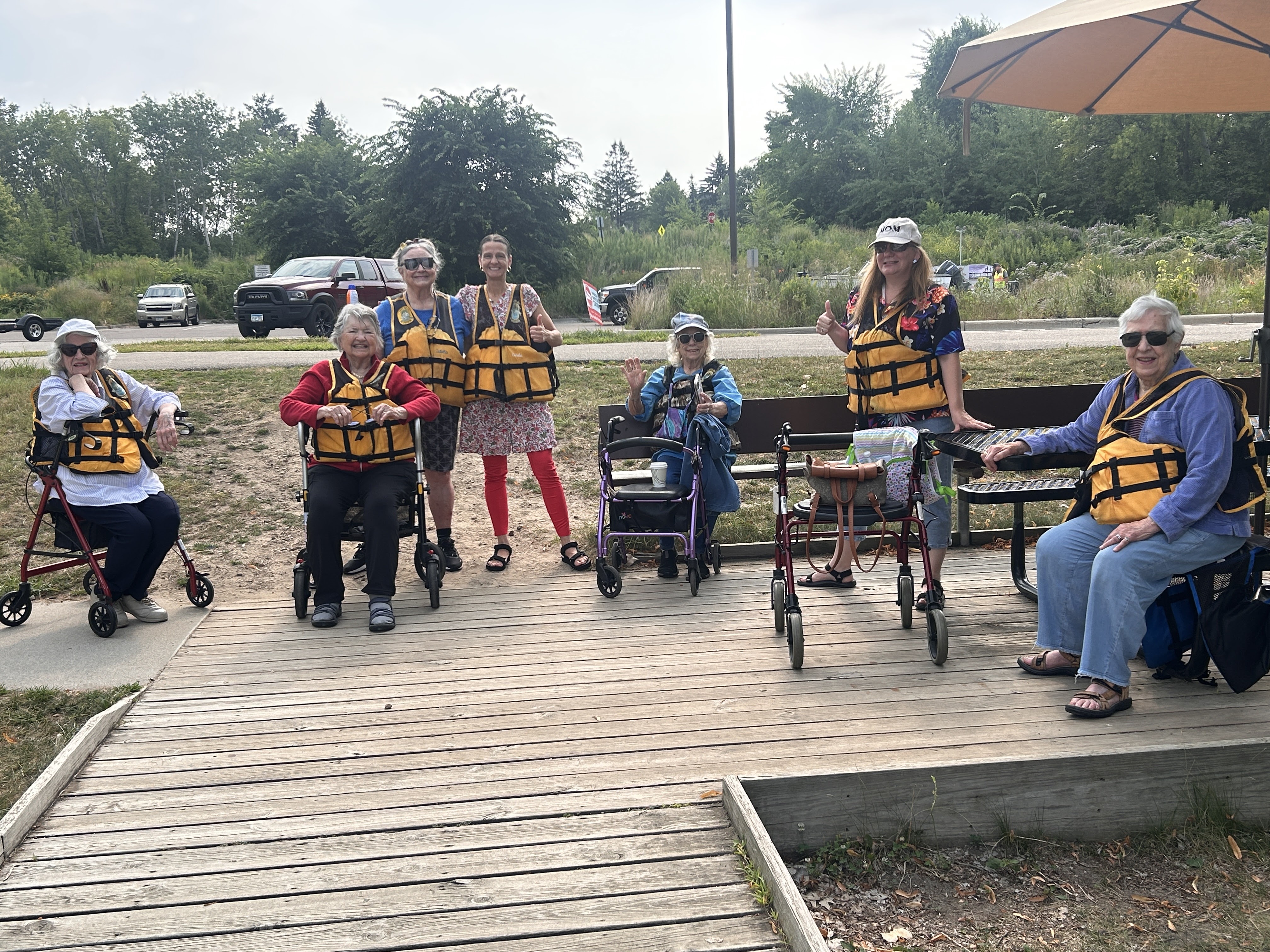 Residents ready for a boat outing