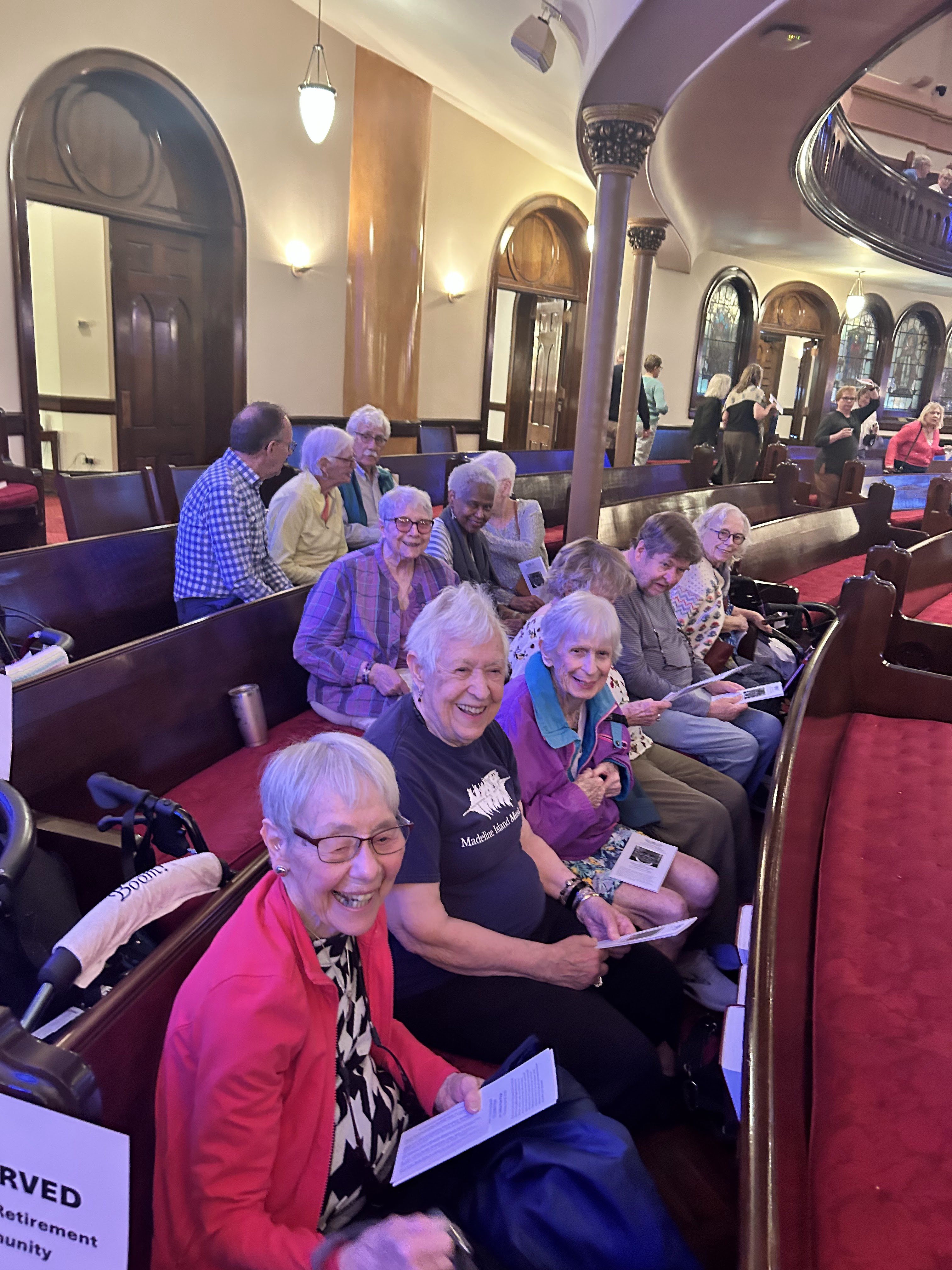 Church visit with residents